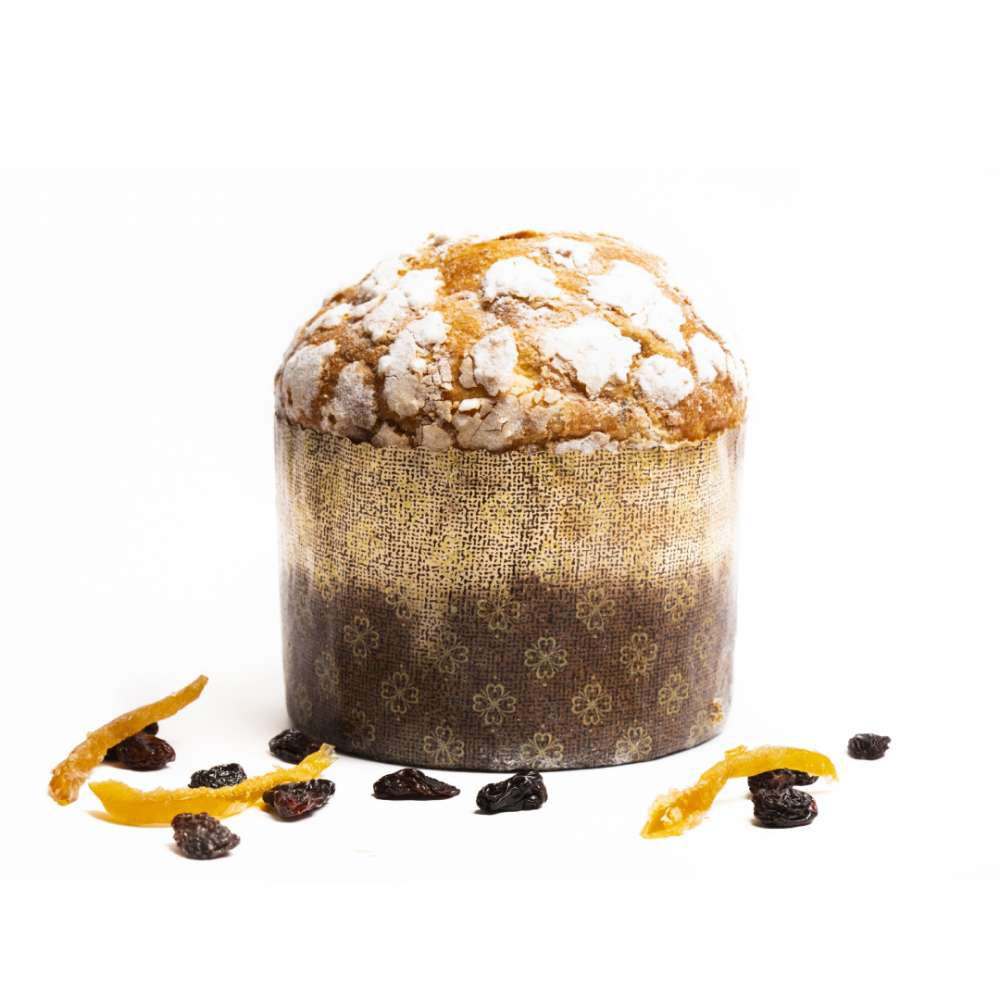 Panettone con Pasas y Naranja Confitada